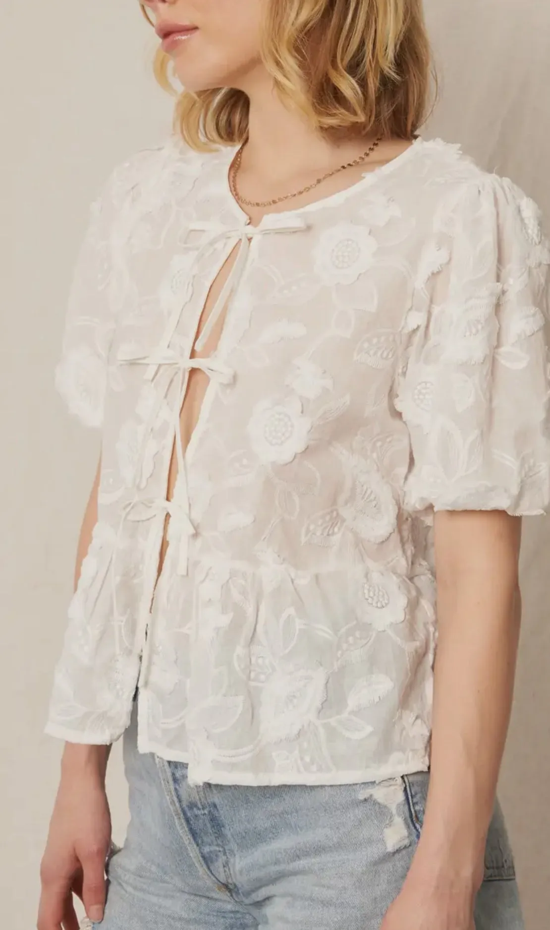 Tie Front Magnolia Blouse