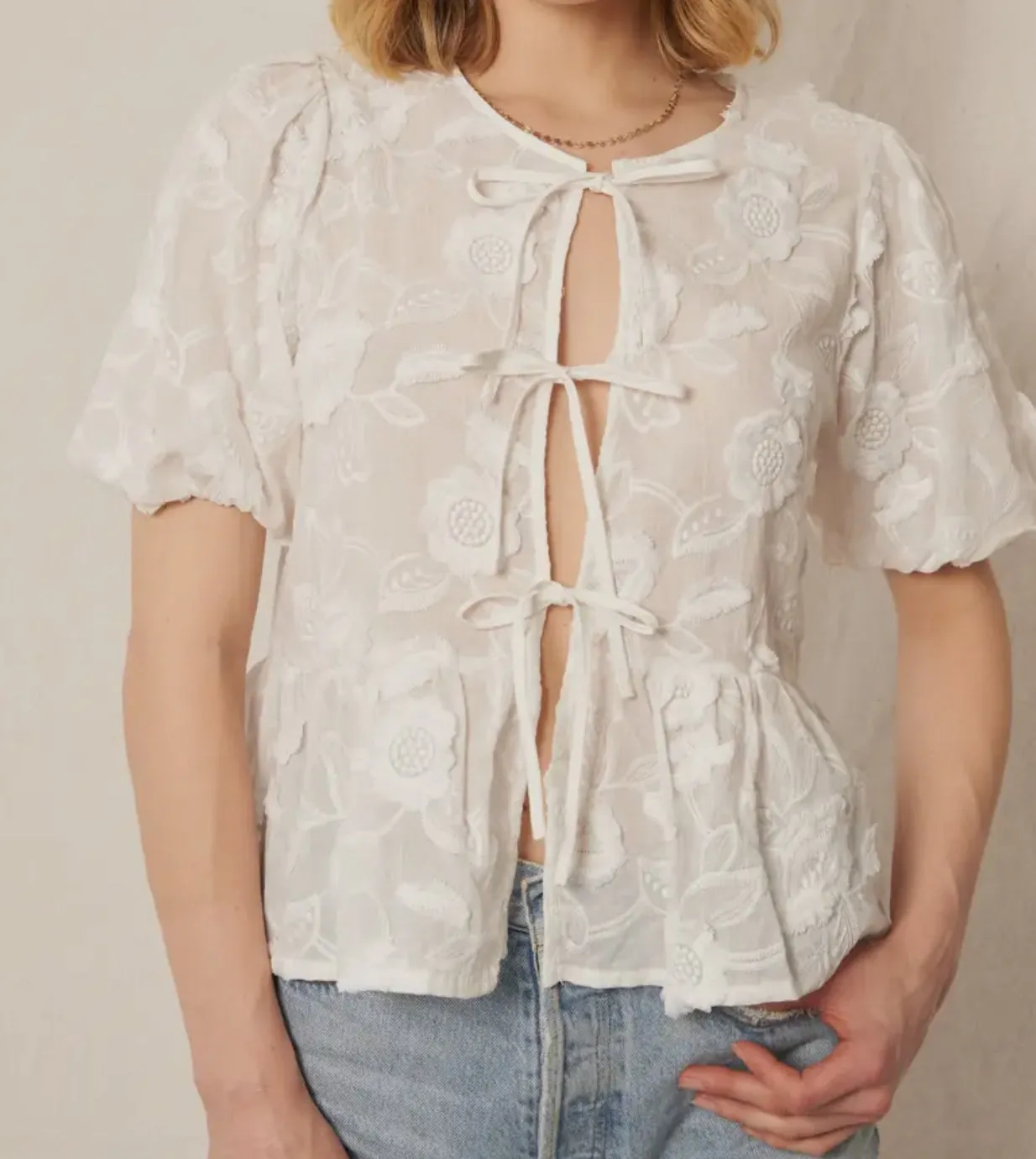 Tie Front Magnolia Blouse