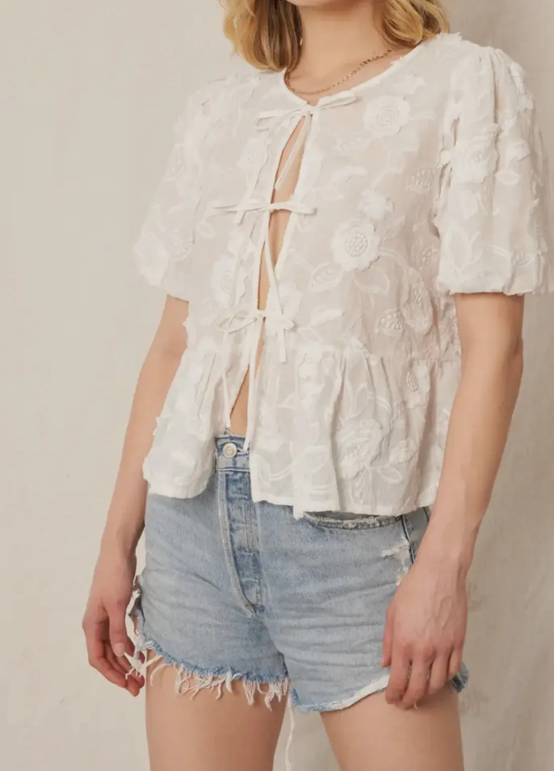 Tie Front Magnolia Blouse