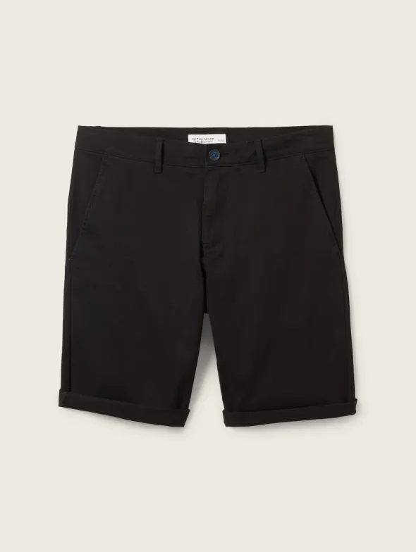 Tom Tailor Cotton Black Chino Short