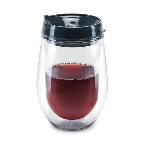 Traveler Double Walled Wine Tumbler in Grey by True
