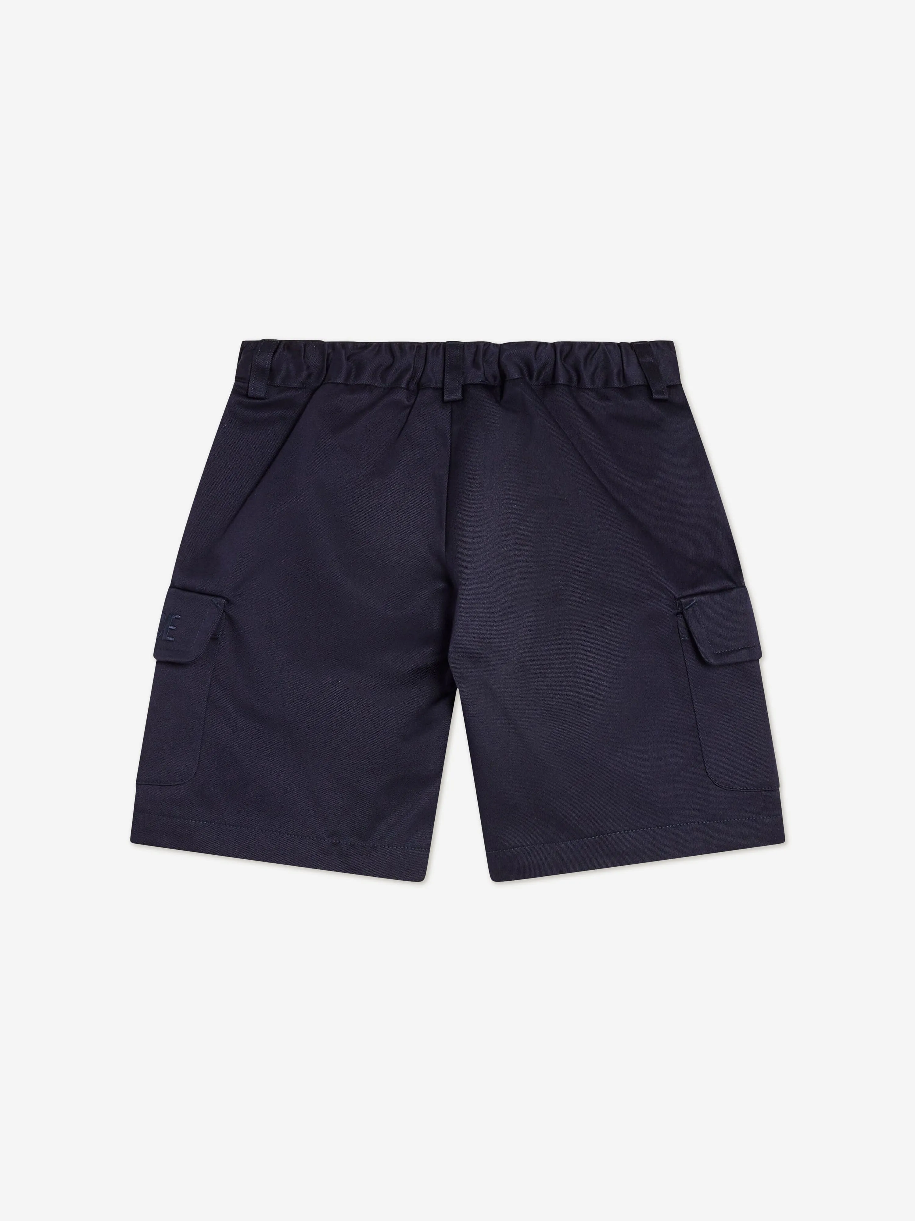 Versace Boys Logo Cargo Shorts in Blue