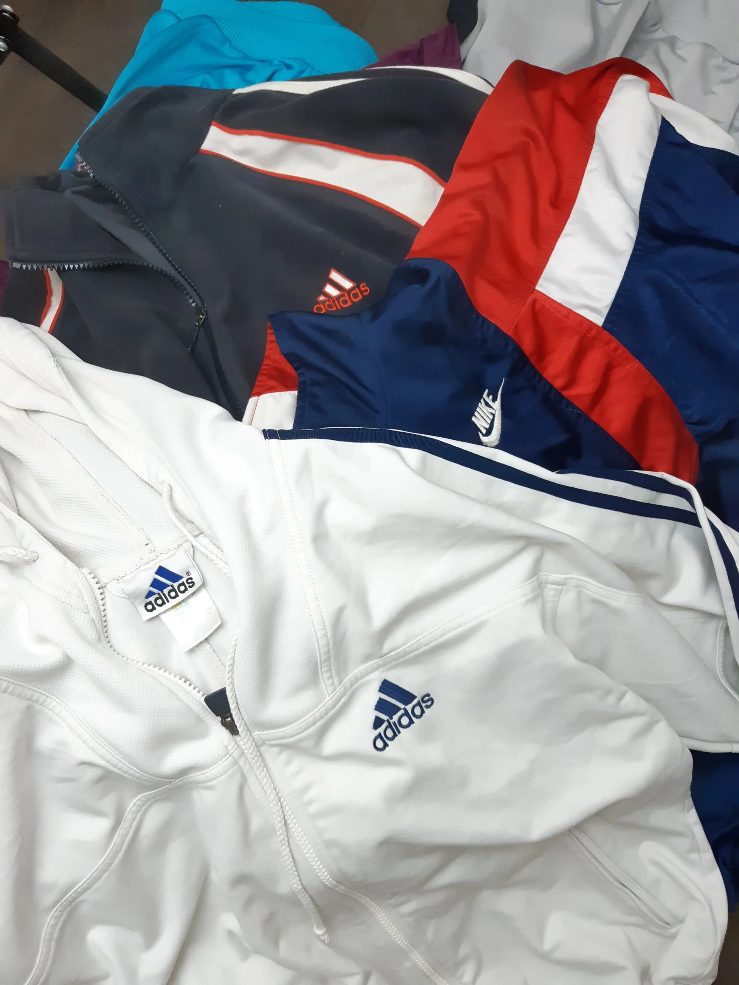 Vintage Branded (Adidas, Nike) Premium Track Tops & Soft Shell Jackets (13 pcs)
