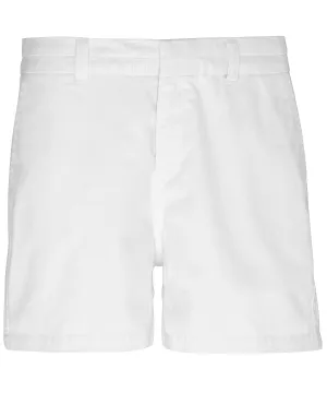 Classic White Chino Shorts for Women - Versatile Summer Casual Wear