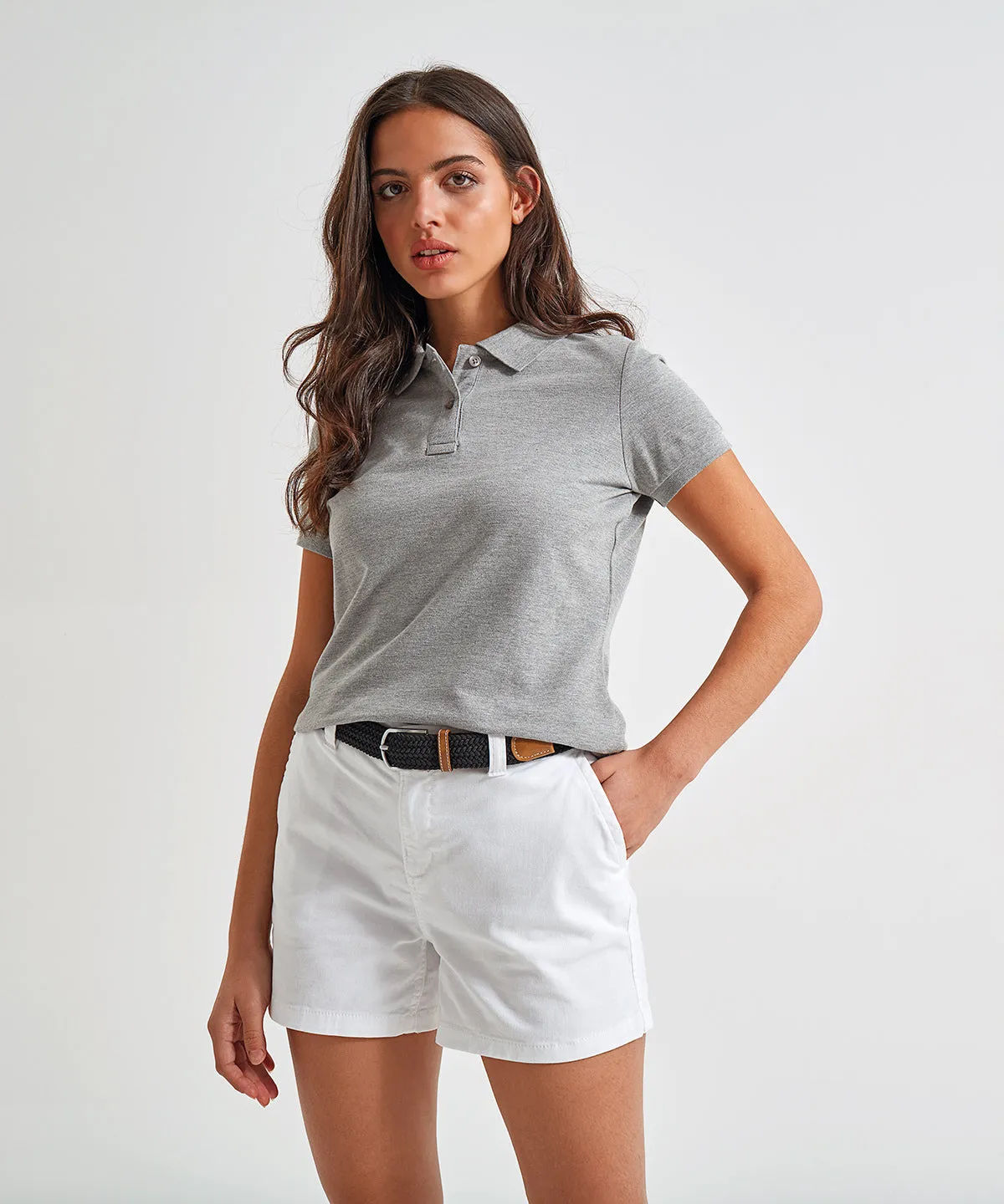Classic White Chino Shorts for Women - Versatile Summer Casual Wear
