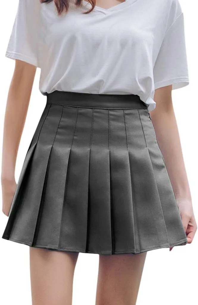 Women Cute Mini Pleated Skirt Summer Preppy Girl Y2k A-Line Skirts Casual Sexy High Waist Tennis Skater Short Skirt