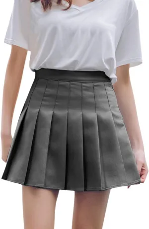 Women Cute Mini Pleated Skirt Summer Preppy Girl Y2k A-Line Skirts Casual Sexy High Waist Tennis Skater Short Skirt