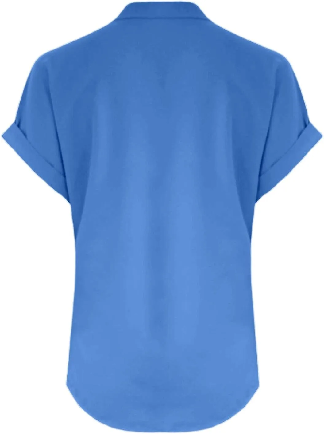Women Linen Shirts V Neck Button Blouses Bohemian 2024 Summer Tops Short Sleeve Loose Fit T-Shirts