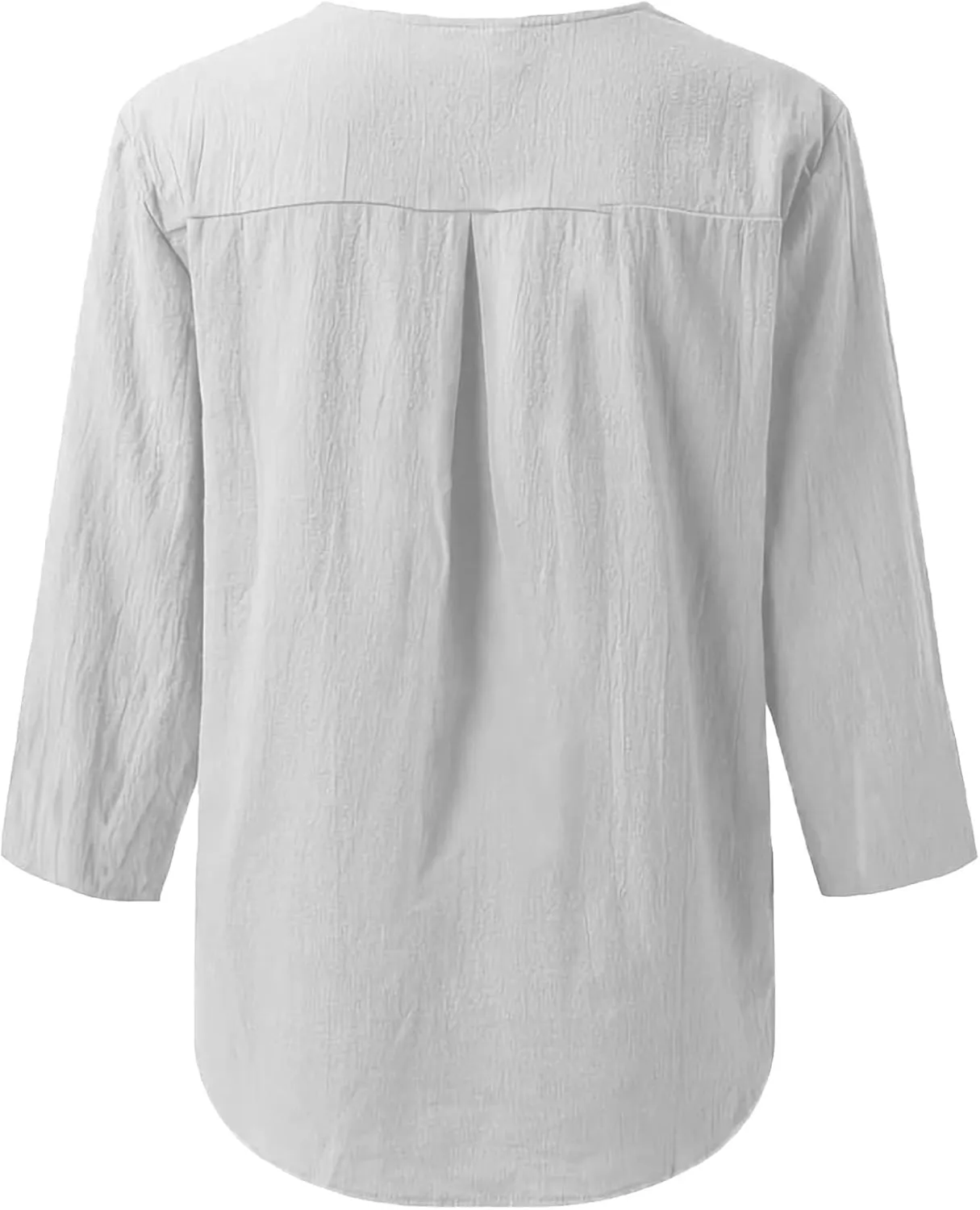 Women Short Sleeve Linen Shirts Casual V-Neck 2025 Fashion T Shirt Bohemian Loose Summer Tshirt