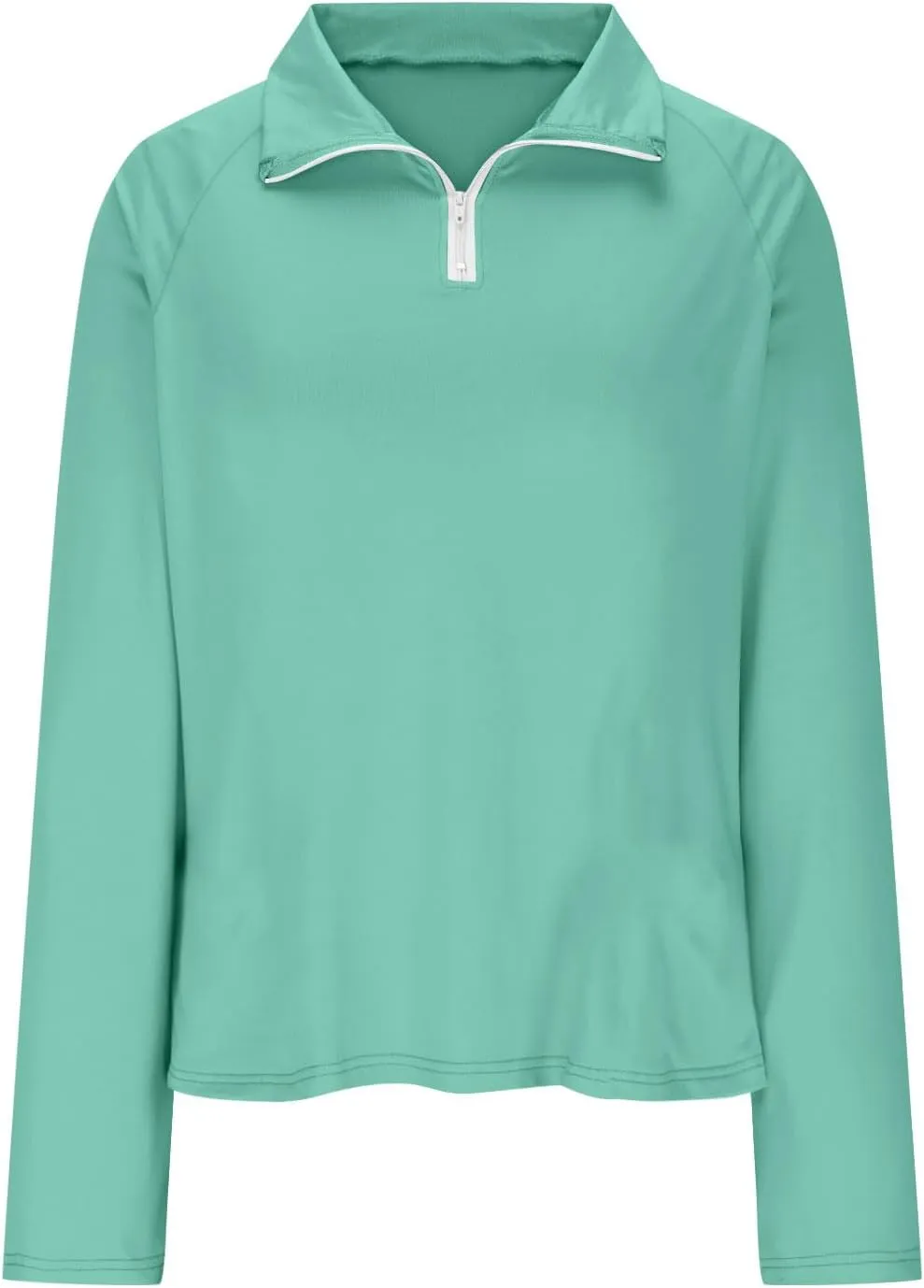 Women's UV Sun Protection 1/4 Zip Shirts Long Sleeve Rash Guard T-Shirt Lightweight Quick Dry Workout Running Tops